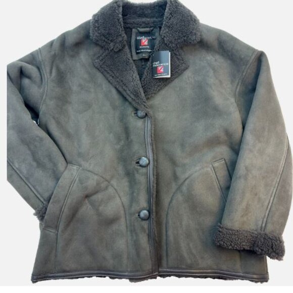 Chas Mackenzie Women's Shearling Coat Made in England Sheepskin Jacket Size L - Picture 16 of 16